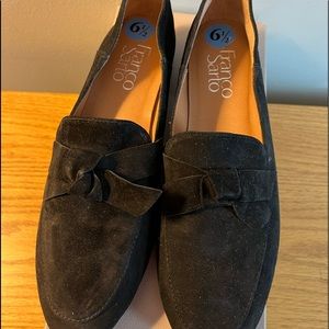 NEW Franco Sarto Black Suede Loafers